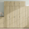 Szafka, dąb sonoma, 80x42,5x225 cm, materiał drewnopochodny