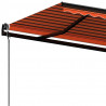 Automatycznie zwijana markiza, 300x250 cm, pomarańczowo-brązowa
