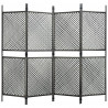 Panel ogrodzeniowy z polirattanu, 2,4x2 m, antracytowy