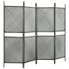 Panel ogrodzeniowy z polirattanu, 2,4x2 m, antracytowy