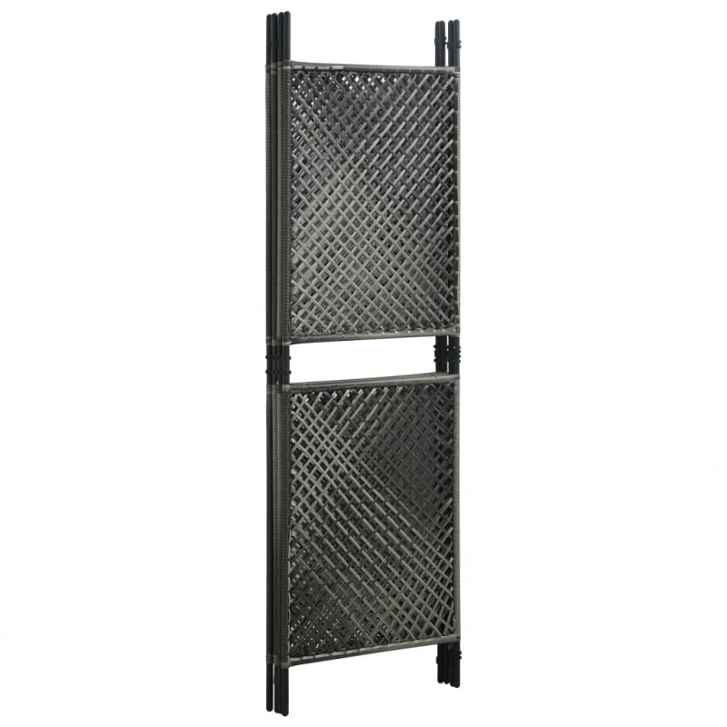 Panel ogrodzeniowy z polirattanu, 2,4x2 m, antracytowy