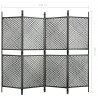 Panel ogrodzeniowy z polirattanu, 2,4x2 m, antracytowy
