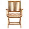 Składane krzesła ogrodowe z poduszkami, 4 szt., drewno tekowe