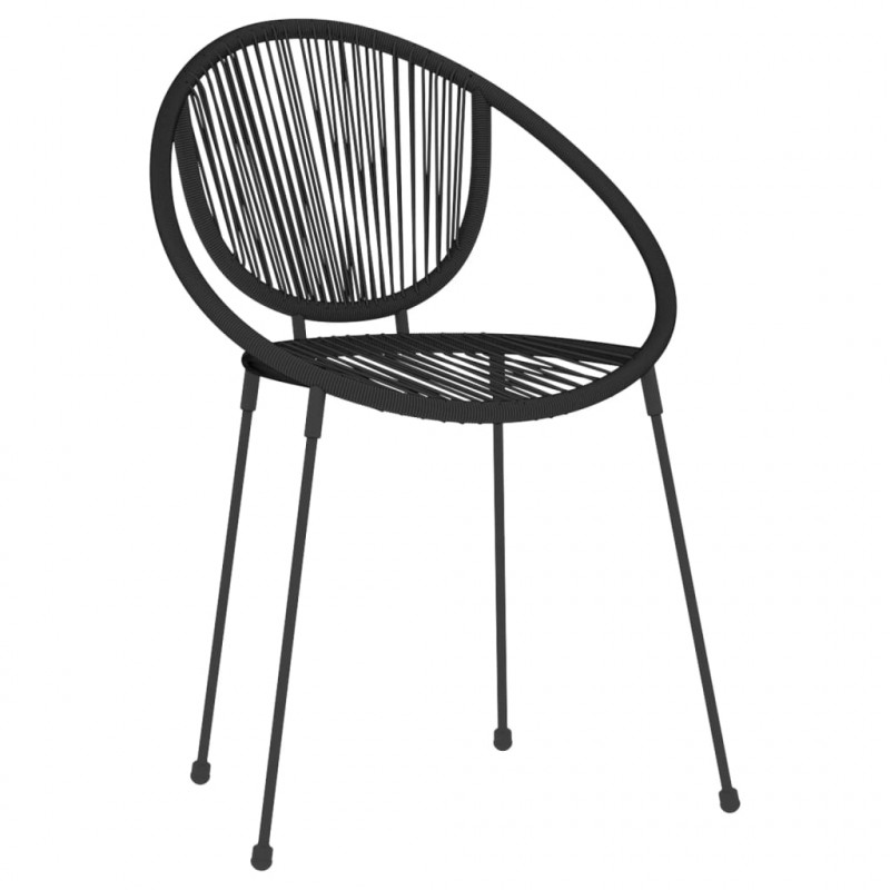 5-częściowy zestaw mebli ogrodowych, czarny