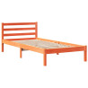 Rama łóżka bez materaca, woskowy brąz, 90x190 cm, sosnowa