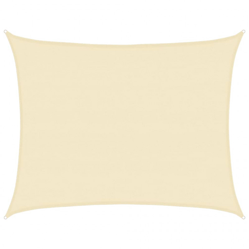 Żagiel przeciwsłoneczny, 160 g/m², kremowy, 6x8 m, HDPE