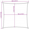Żagiel przeciwsłoneczny, 160 g/m², taupe, 2x2 m, HDPE