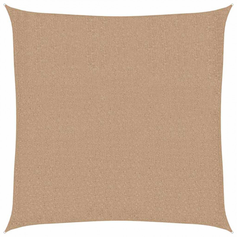 Żagiel przeciwsłoneczny, 160 g/m², kolor taupe, 6x6 m, HDPE