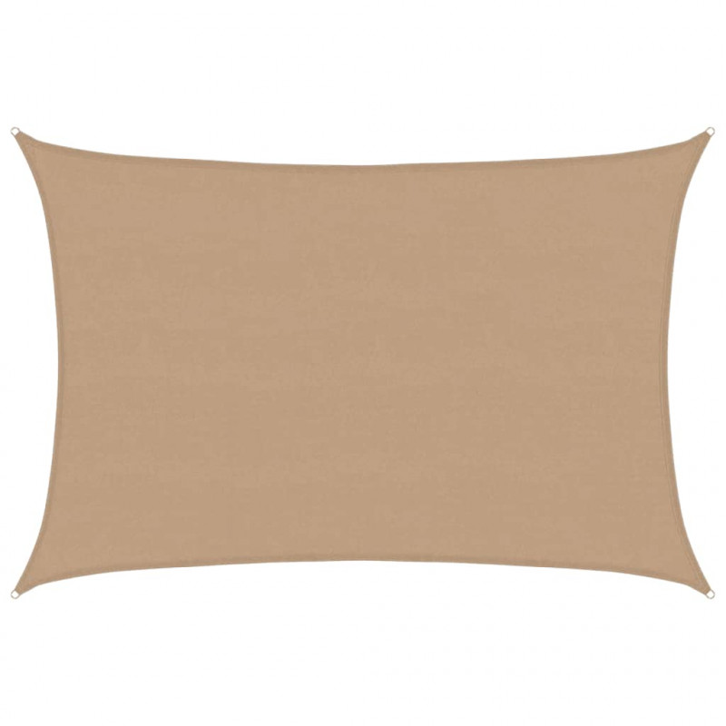 Żagiel przeciwsłoneczny, 160 g/m², kolor taupe, 5x6 m, HDPE