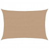 Żagiel przeciwsłoneczny, 160 g/m², kolor taupe, 5x6 m, HDPE