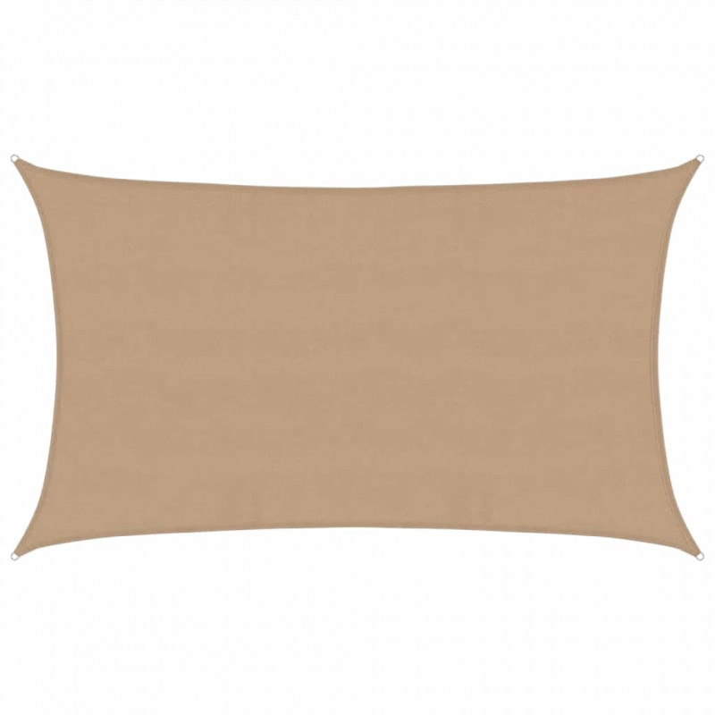 Żagiel przeciwsłoneczny, 160 g/m², kolor taupe, 5x8 m, HDPE