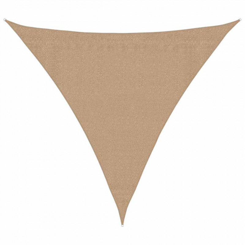 Żagiel przeciwsłoneczny, 160 g/m², kolor taupe, 3x3x3 m, HDPE