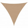 Żagiel przeciwsłoneczny, 160 g/m², kolor taupe, 3x3x3 m, HDPE
