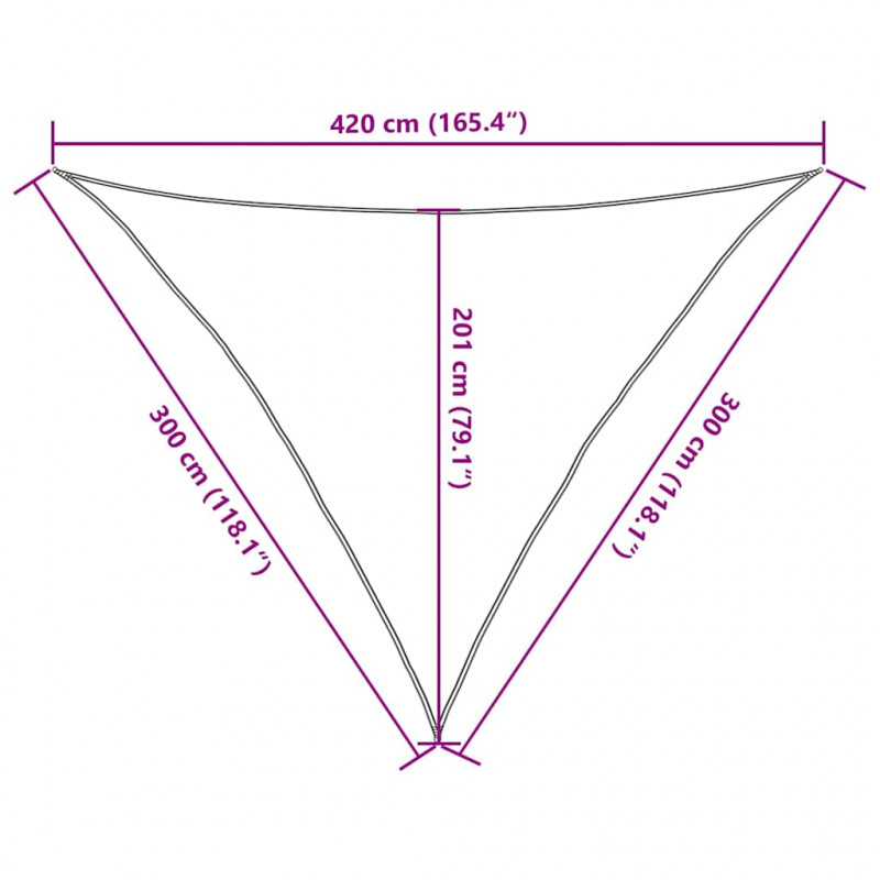 Żagiel przeciwsłoneczny, 160 g/m², taupe, 3x3x4,2 m, HDPE