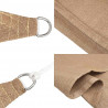 Żagiel przeciwsłoneczny, 160 g/m², taupe, 6x6x6 m, HDPE