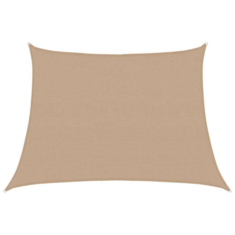 Żagiel przeciwsłoneczny, 160 g/m², kolor taupe, 4/5x3 m, HDPE