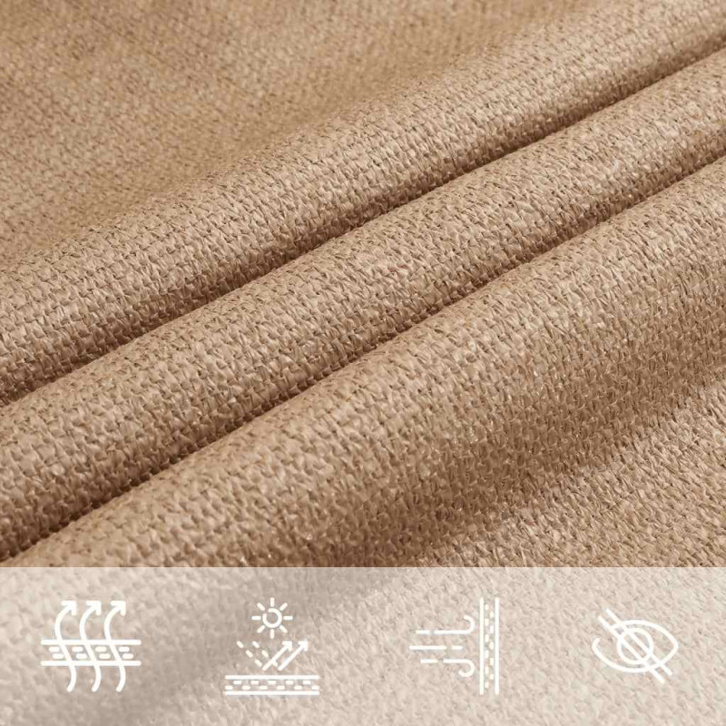 Żagiel przeciwsłoneczny, 160 g/m², kolor taupe, 4/5x4 m, HDPE