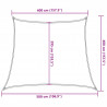Żagiel przeciwsłoneczny, 160 g/m², kolor taupe, 4/5x4 m, HDPE
