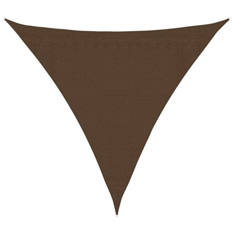 Żagiel przeciwsłoneczny, 160 g/m², brązowy, 3x3x3 m, HDPE
