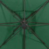 Parasol wiszący z podwójną czaszą, 300x300 cm, zielony
