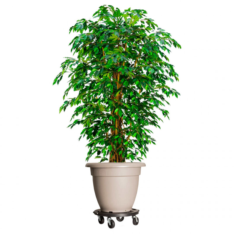 Podstawki pod donicę, z kółkami, 2 szt., 40 cm, czarne, 275 kg