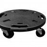 Podstawki pod donicę, z kółkami, 5 szt., 40 cm, czarne, 275 kg