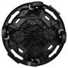 Podstawki pod donicę, z kółkami, 5 szt., 40 cm, czarne, 275 kg