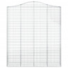 Kosze gabionowe, 6 szt, 200x30x220/240 cm, galwanizowane żelazo