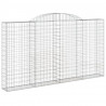 Kosze gabionowe, 12 szt, 300x30x160/180cm, galwanizowane żelazo