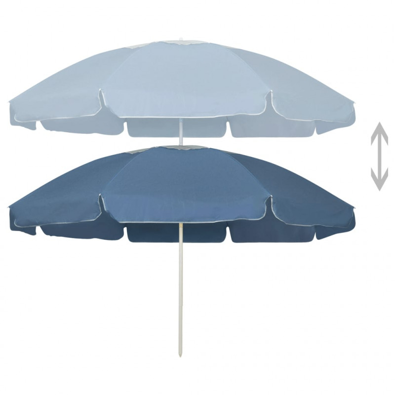 Parasol plażowy, niebieski, 240 cm
