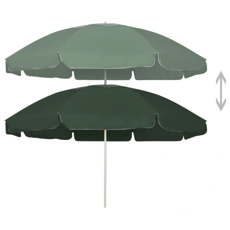 Parasol plażowy, zielony, 240 cm
