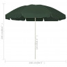 Parasol plażowy, zielony, 240 cm