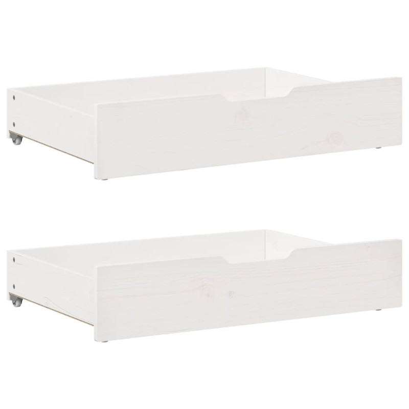Sofa rozsuwana z szufladami, bez materaca, białe, 80x200 cm