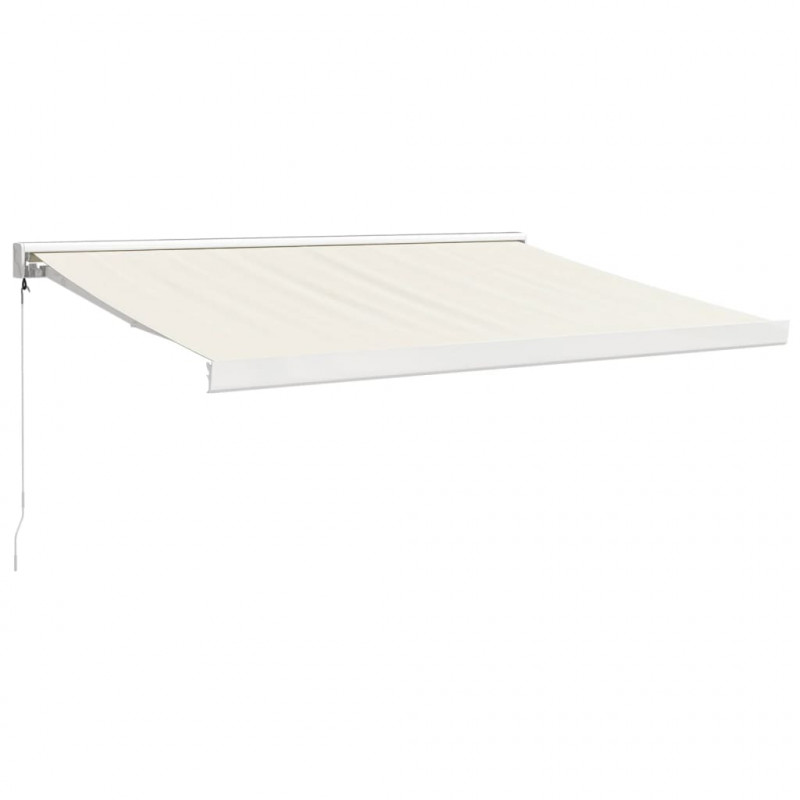 Zwijana markiza, kremowa, 3,5x2,5 m, tkanina i aluminium