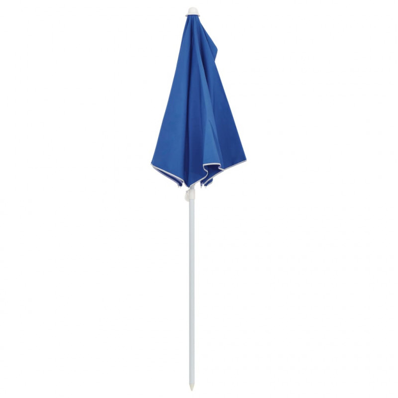 Półokrągły parasol ogrodowy na słupku, 180x90 cm, lazurowy