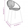 7-częściowy zestaw mebli ogrodowych, czarny, rattan PVC