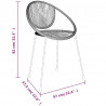 7-częściowy zestaw mebli ogrodowych, czarny, rattan PVC