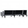 Sofa rozkładana L, jasnoszara, 275x140x70 cm, tkanina