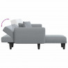 Sofa rozkładana L, jasnoszara, 275x140x70 cm, tkanina