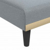 Sofa rozkładana L, jasnoszara, 275x140x70 cm, tkanina