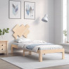 Rama łóżka z wezgłowiem, lite drewno