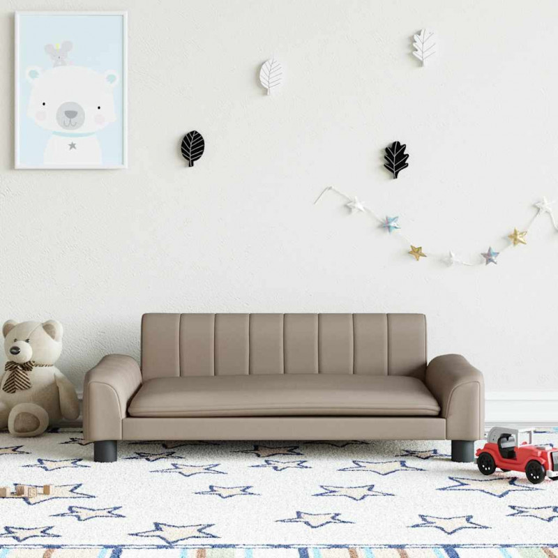 Sofa dla dzieci, cappuccino, 90x53x30 cm, sztuczna skóra