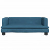 Sofa dla dzieci, niebieska, 80x45x30 cm, aksamit