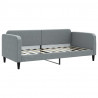 Sofa rozsuwana z szufladami, jasnoszara, 90x190 cm, tkanina
