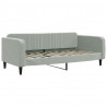 Sofa rozsuwana z materacami, jasnoszara, 90x190 cm, aksamit
