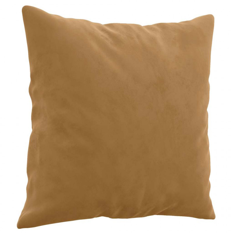 2-osobowa sofa z poduszkami, brązowa, 120 cm, aksamit