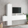 5-częściowy zestaw mebli TV, biały, materiał drewnopochodny
