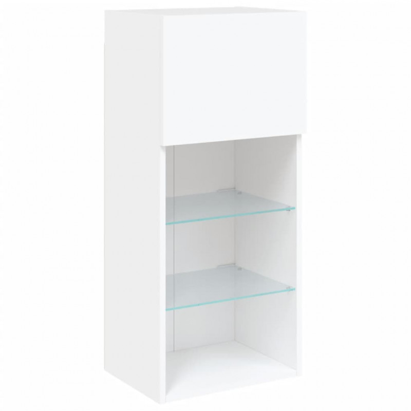 5-częściowy zestaw mebli TV z LED, biały