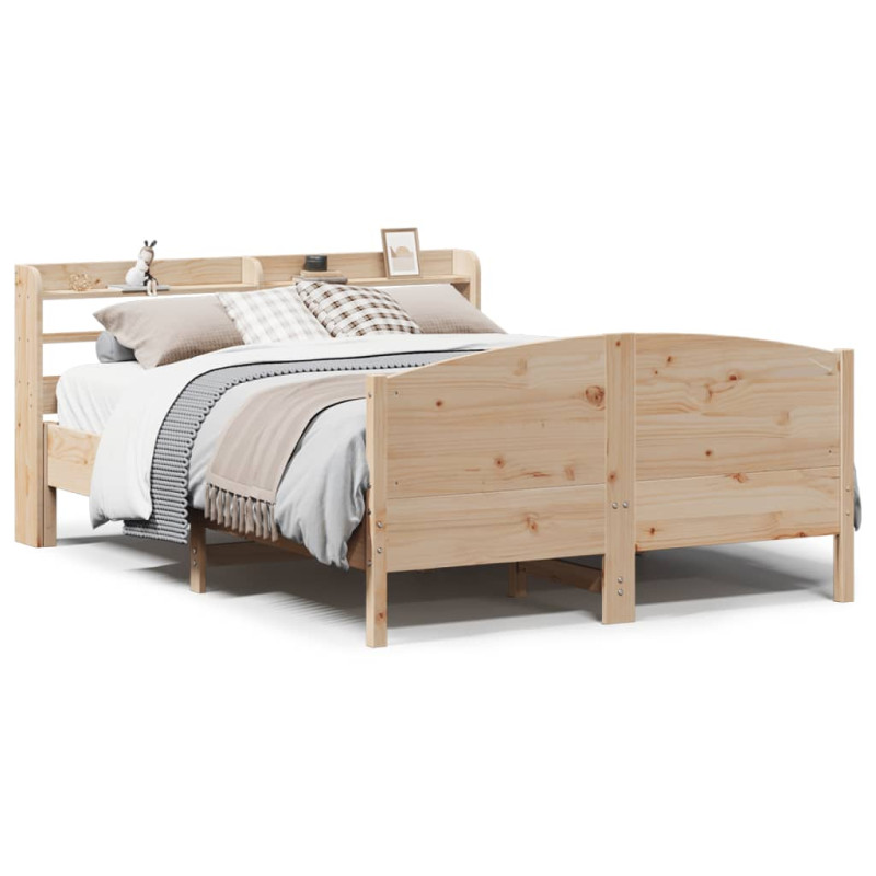 Rama łóżka bez materaca, 120x200 cm, lite drewno sosnowe