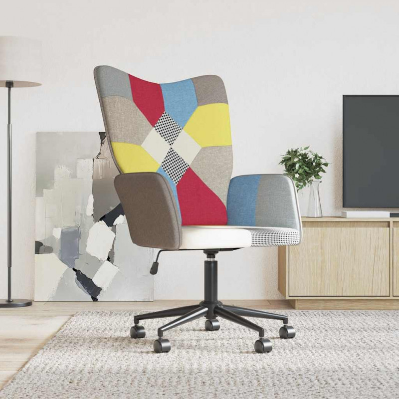 Fotel, patchwork, obity tkaniną
